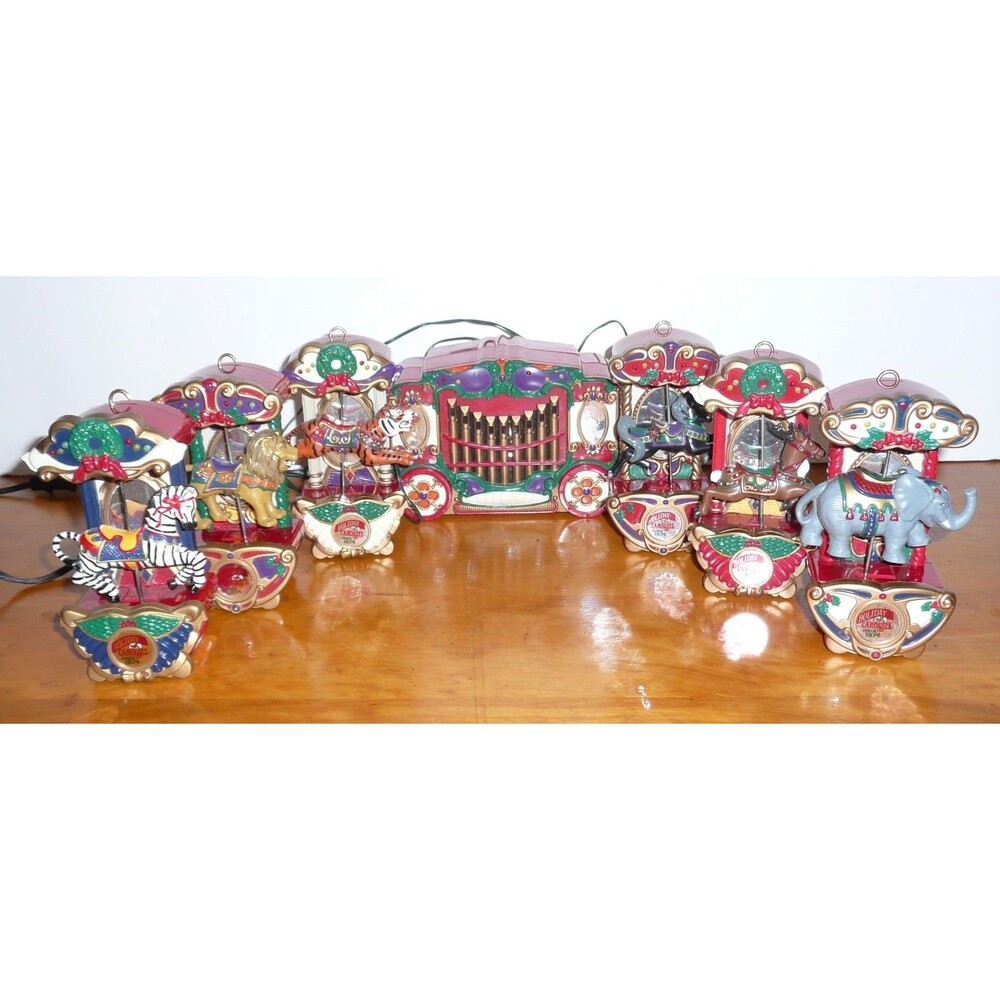 Mr. Christmas Holiday Carousel Circa Animated Lights Ringling Brothers *READ*
